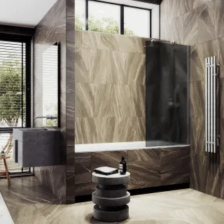 Шторка на ванну MaybahGlass MGV-251-5ш 30см хром матовый